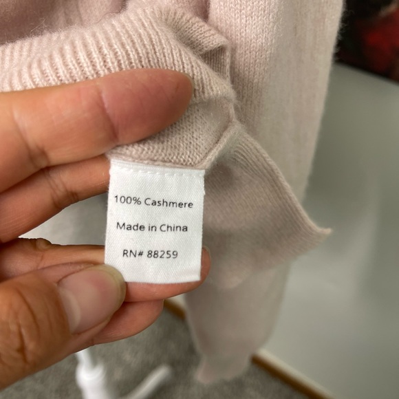 SUBTLE Luxury Washable Cashmere Wesley Pullover in Dust Pink Sz Xs S Cozy - Picture 7 of 10